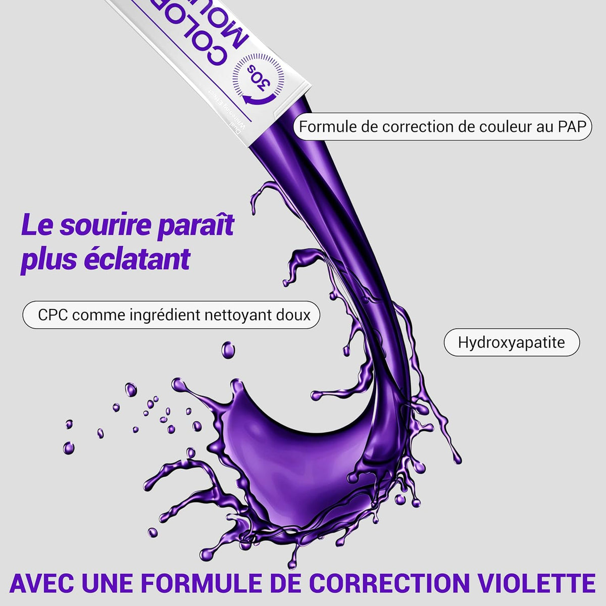 Bain de Bouche Blanchissant en Bâtonnets nHAP-Pro – 20 Sachets, Format Voyage
